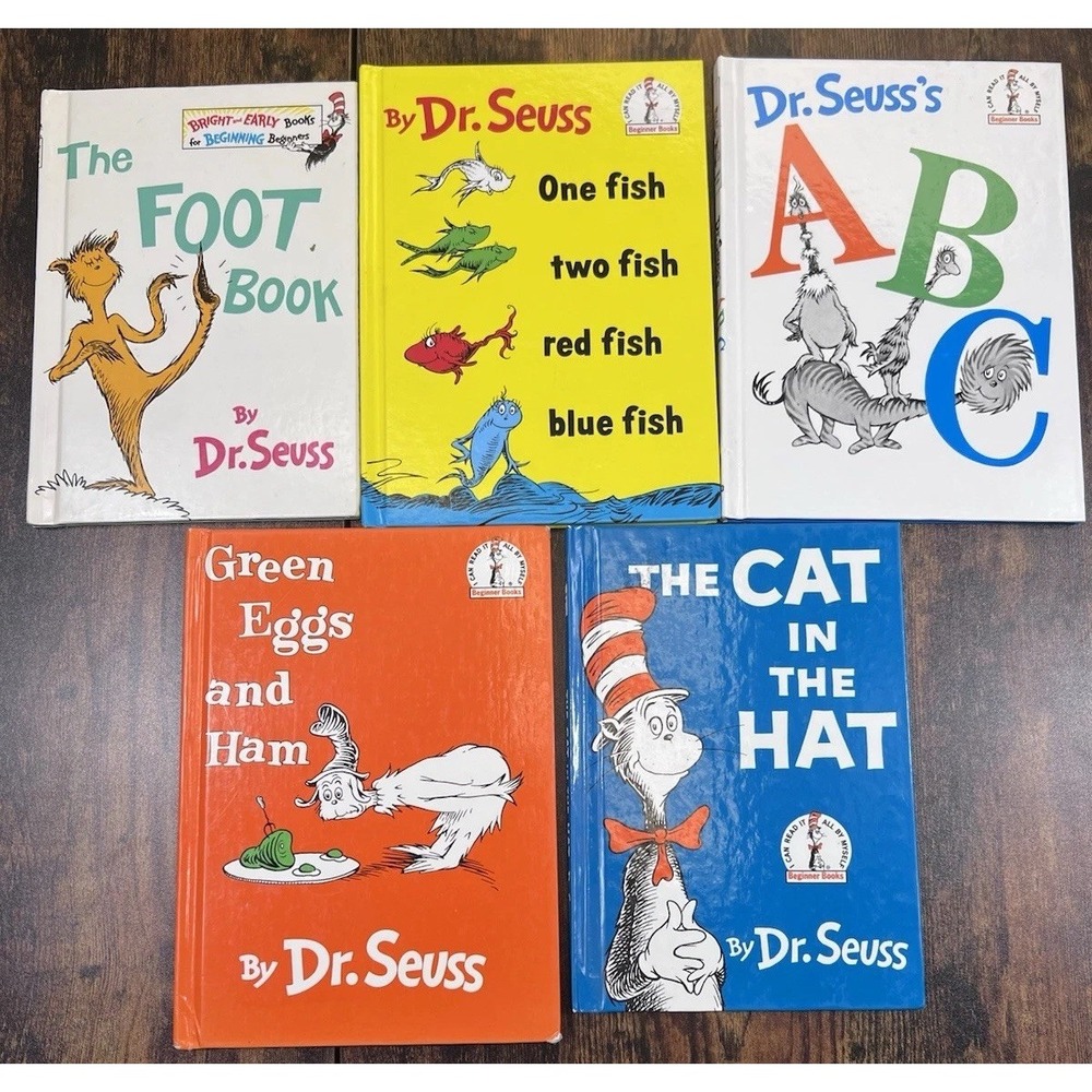 Dr. Seuss Beginner Children's Hardcover Books Lot Of 5 Cat In The Hat